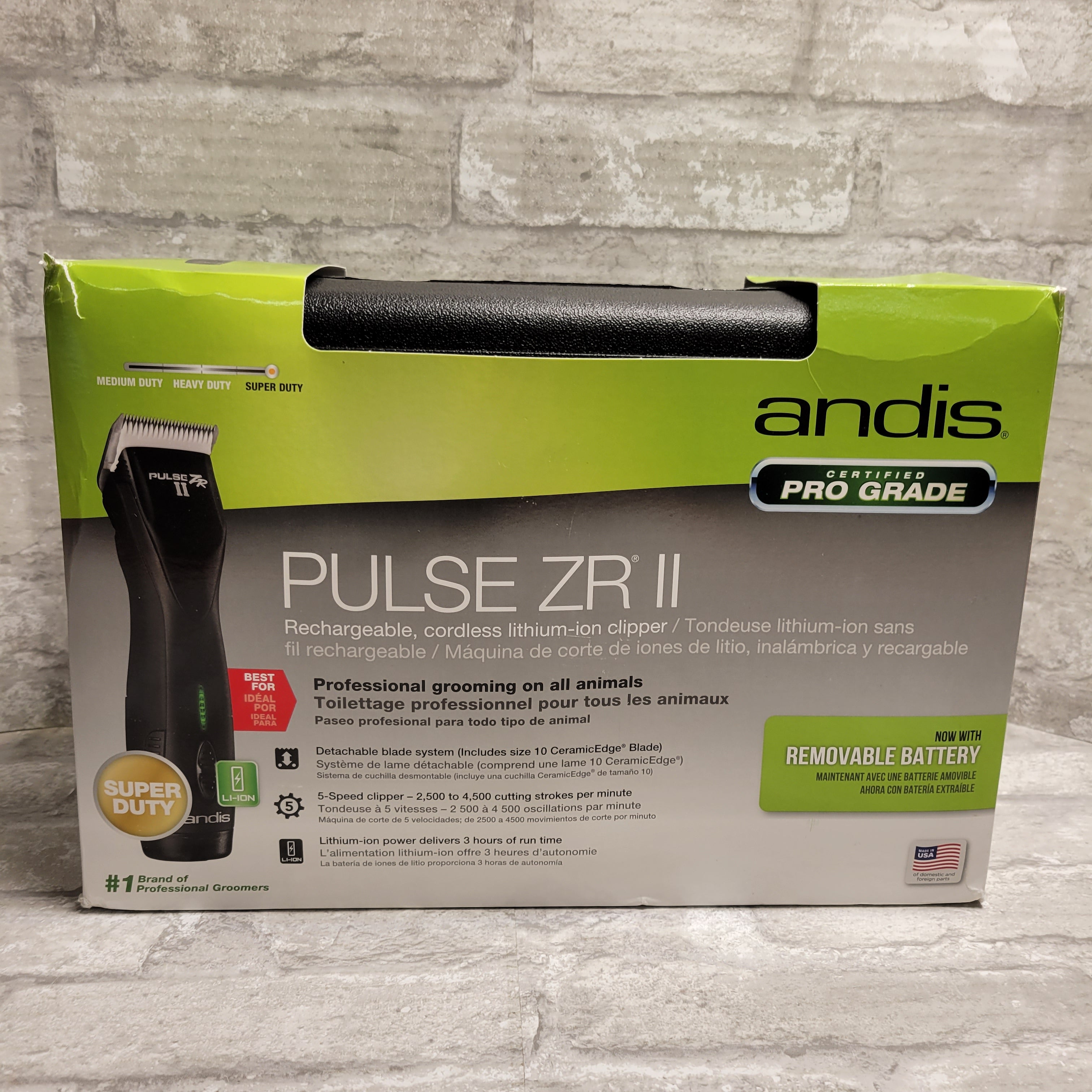 Andis Pulse ZR II Rechargeable, Cordless Lithium-Ion Pet Clipper (8035457171694)